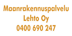 Maanrakennuspalvelu Lehto OY logo